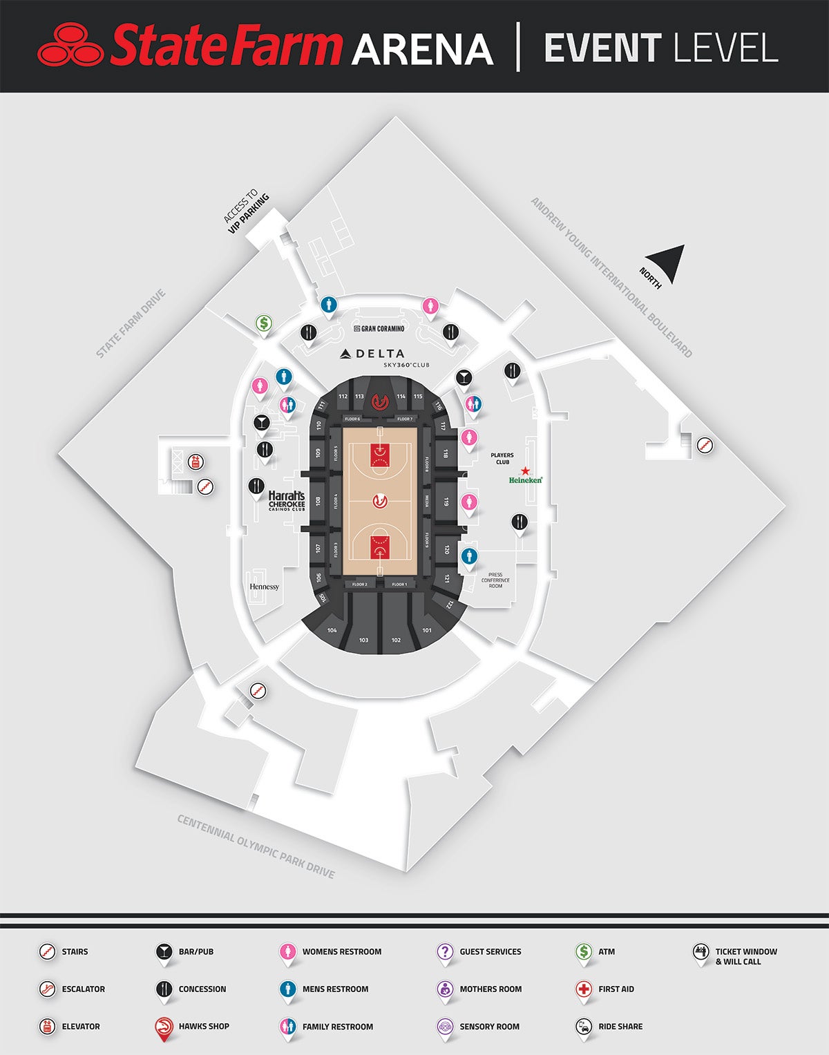 Arena Maps  State Farm Arena