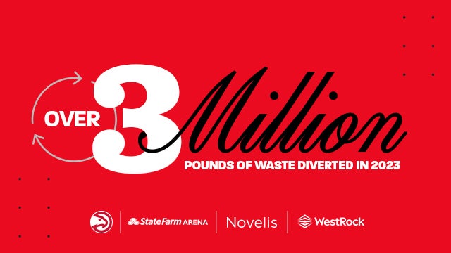 HAWKS AND STATE FARM ARENA SET NEW MILESTONE WITH 3 MILLION POUNDS OF WASTE DIVERTED
