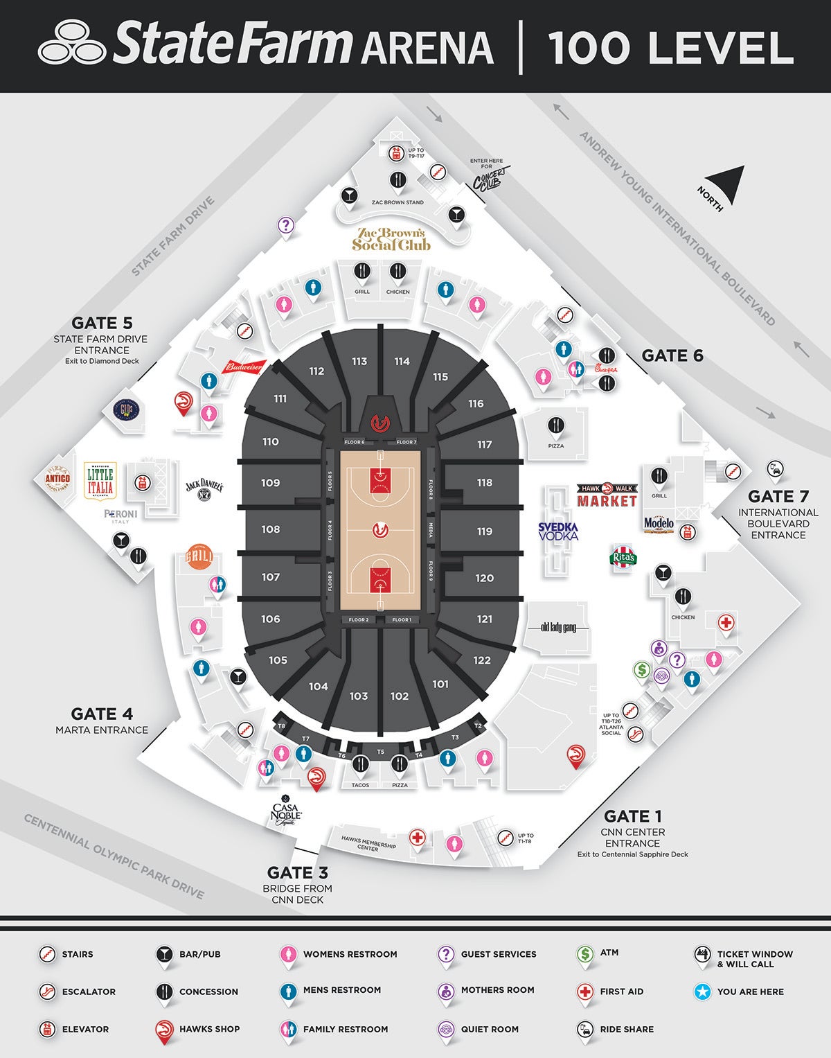 Seating Chart State Farm Arena Atlanta