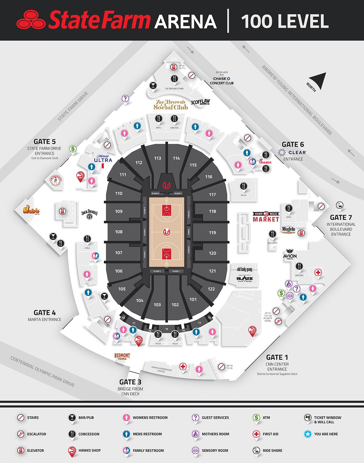 Breakdown Of The State Farm Arena Seating Chart