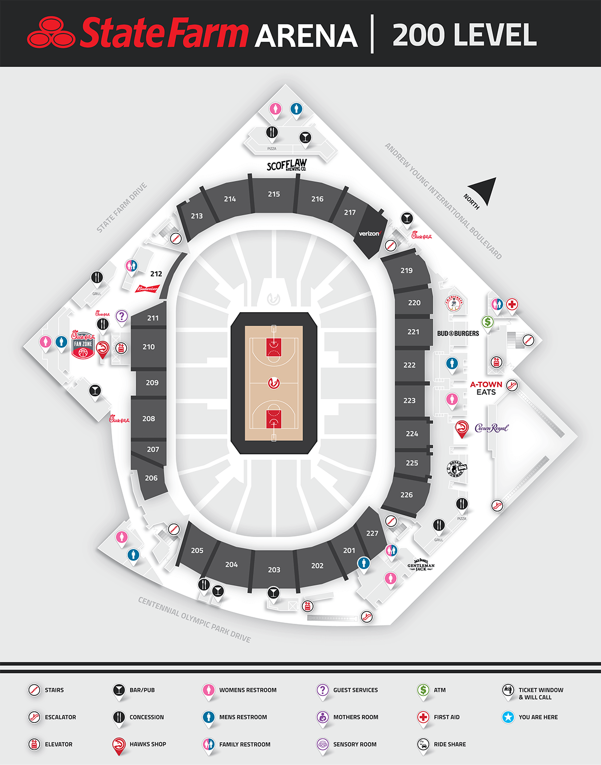 State Farm Arena Atlanta Ga Seating Map 