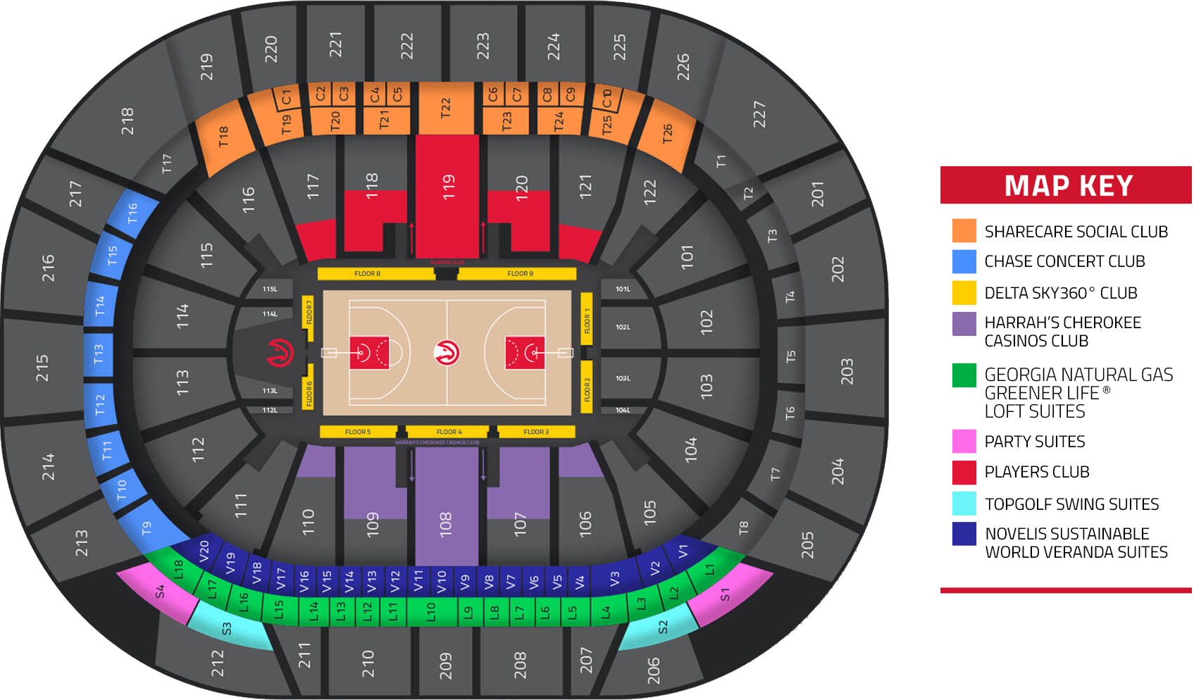 Premium Seating Map