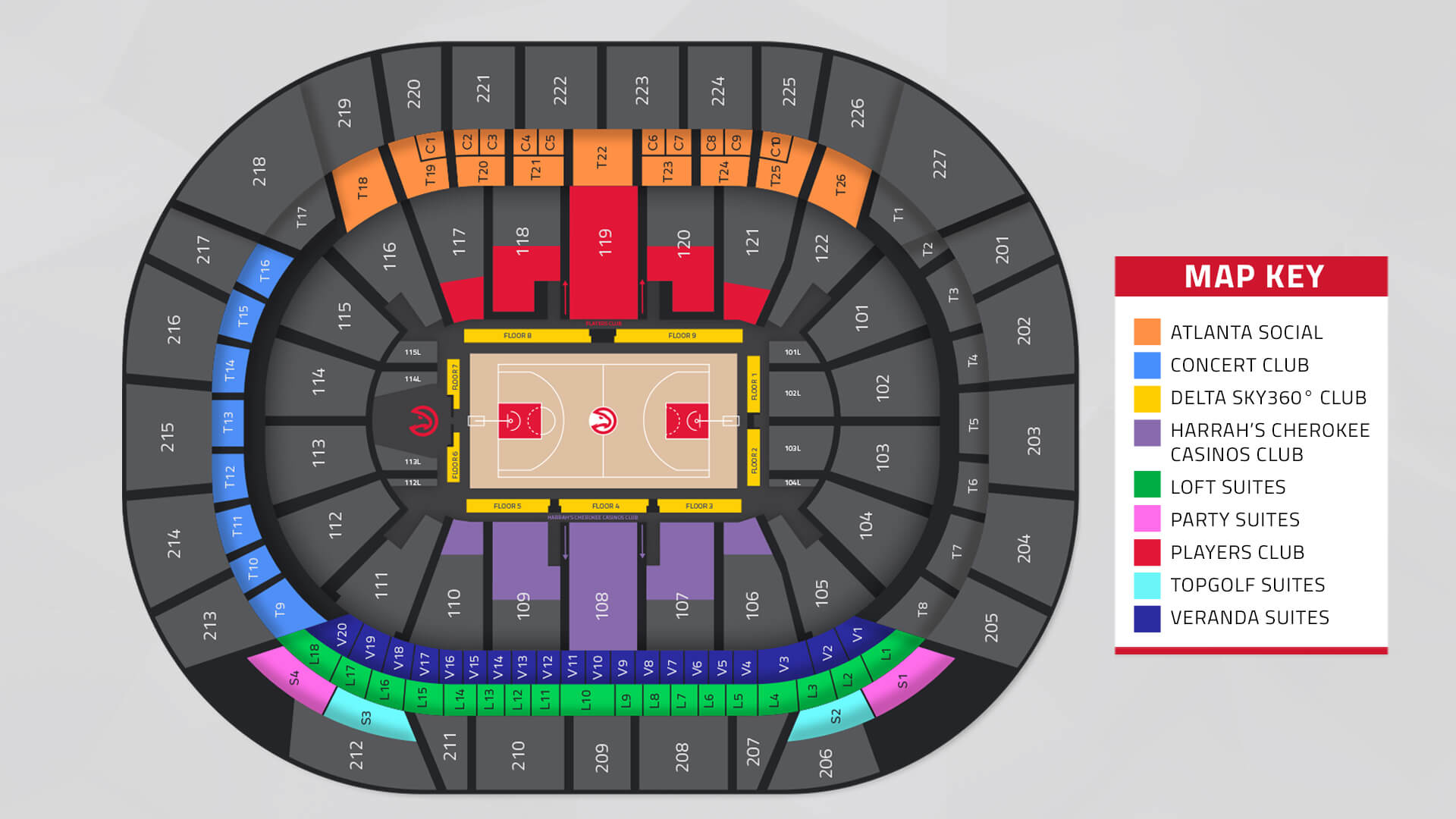 Premium Seating Map
