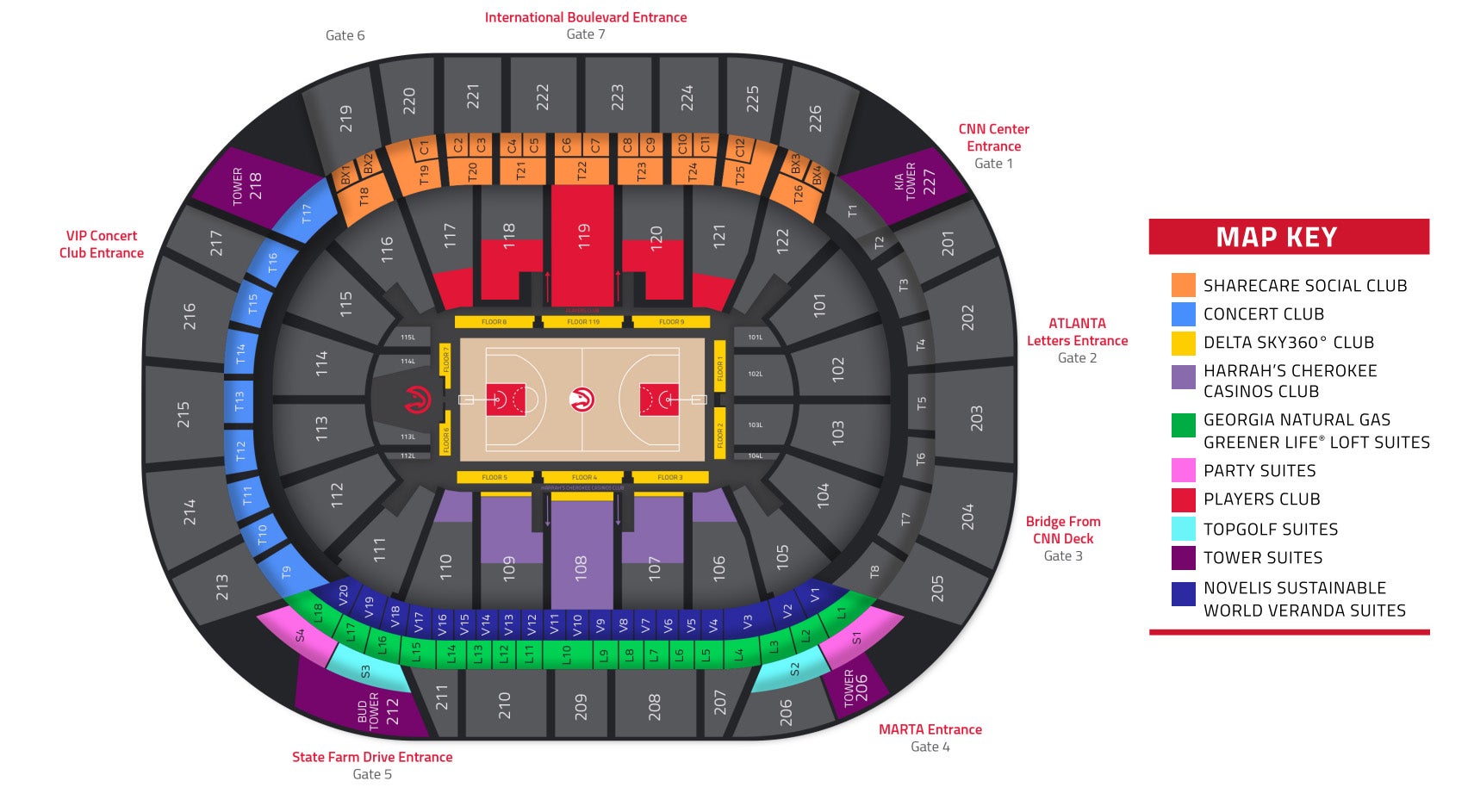 Premium Seating Map